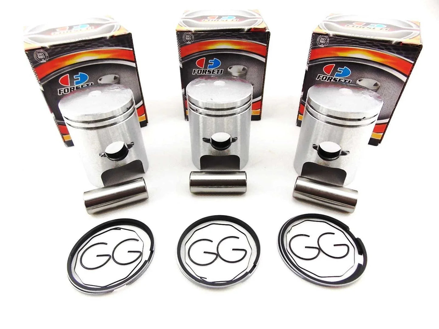 1. 1.00mm O/S Piston Kit with 46mm Rings & Clips for Kawasaki S1-C 250SS (1975)