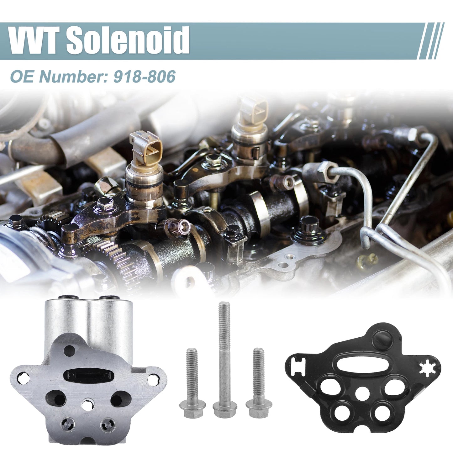 Set of 2 Engine Oil Control Valve Timing VVT Solenoids for Chevrolet (2010–2015)
