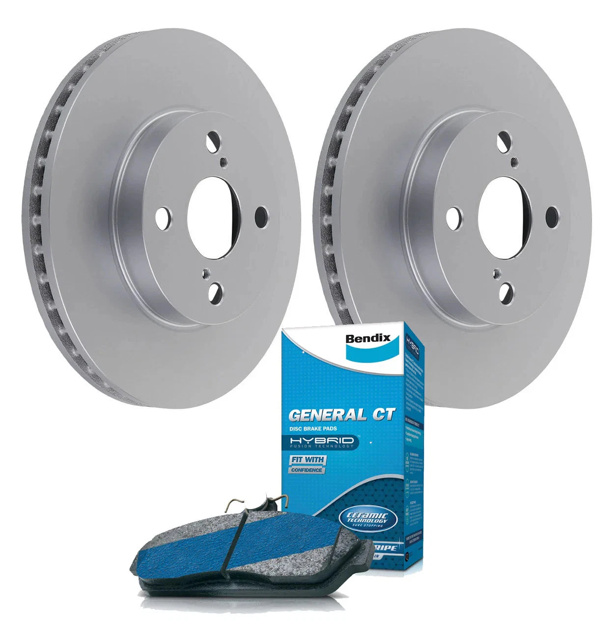 Front Bendix Brake Pads & 255mm Rotors for Toyota Corolla (2002–2006)
