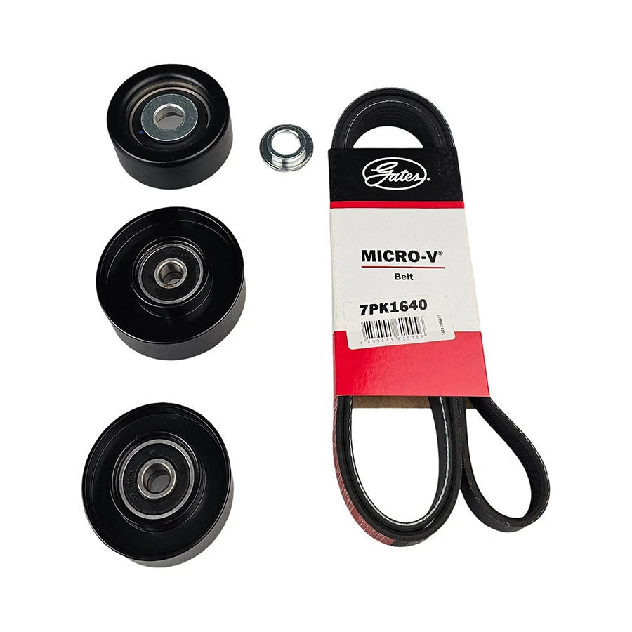 Drive Belt + 3 Engine Pulleys for Toyota Prado (2003–2009)