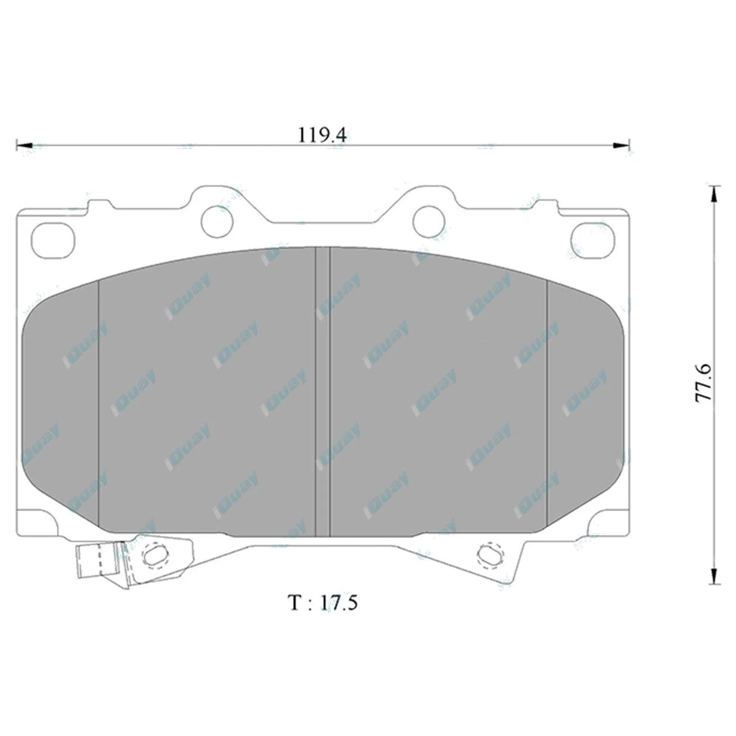 HD Front Disc Brake Pads Set for Toyota Landcruiser HDJ100R UZJ100R 98~07