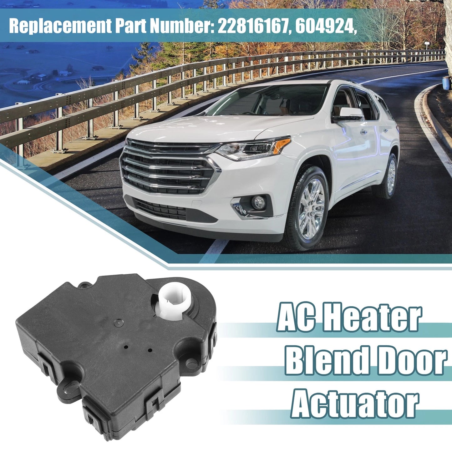 AC Heater Blend Door Actuator 2X 22816167 604924 for Chevrolet Traverse (2013–2017)