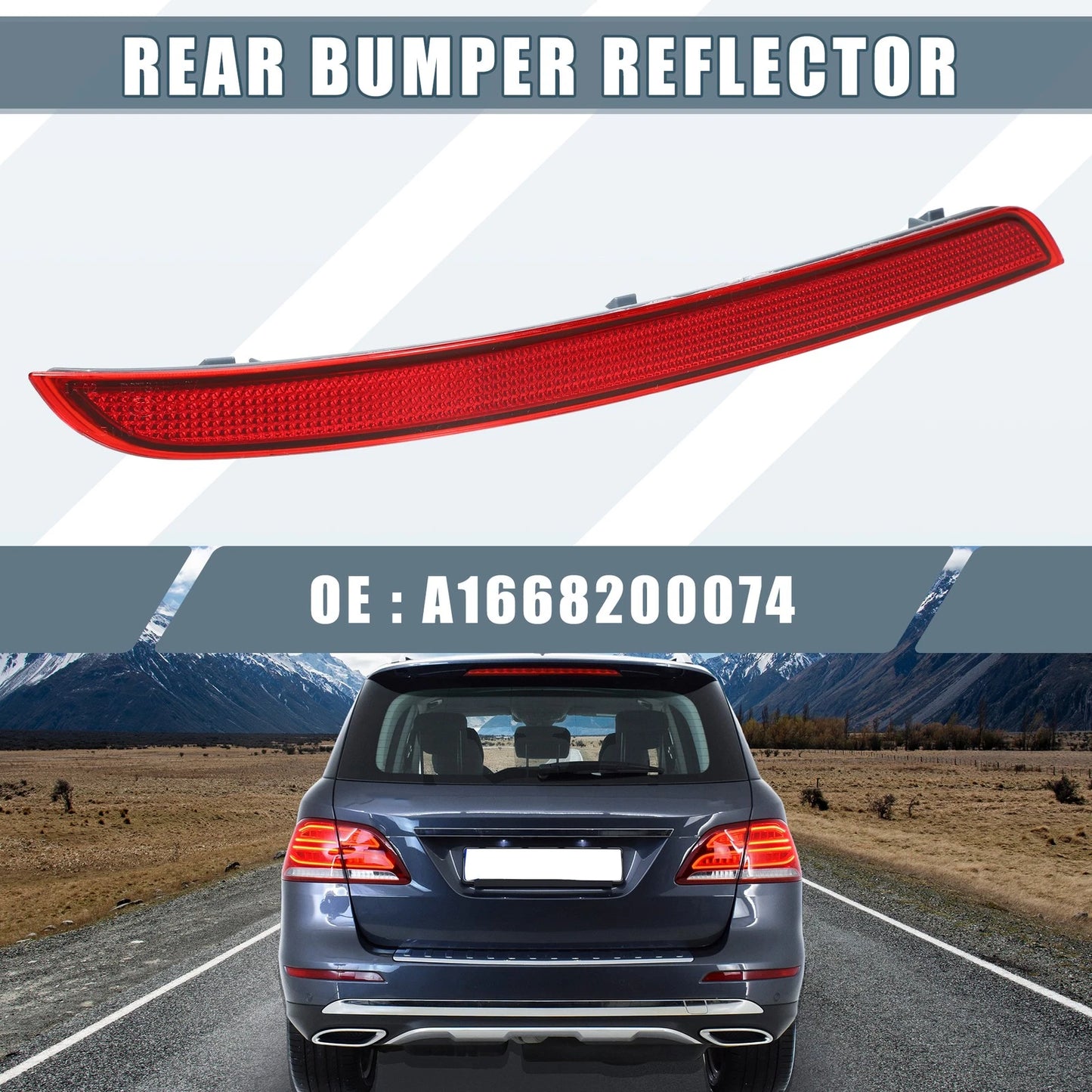 Rear Left Bumper Reflector No.A1668200074 for Mercedes-Benz ML350 (2012–2015)
