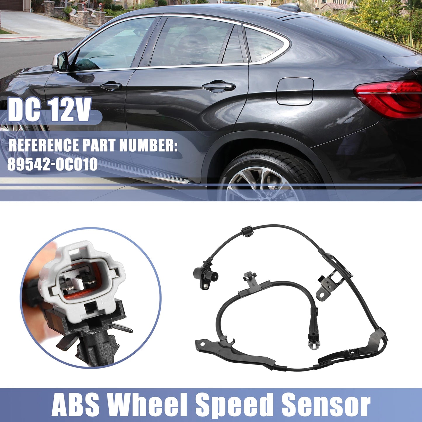 ABS Wheel Speed Sensor Front Right 89542-0C010 for Toyota Sequoia (2001–2007)