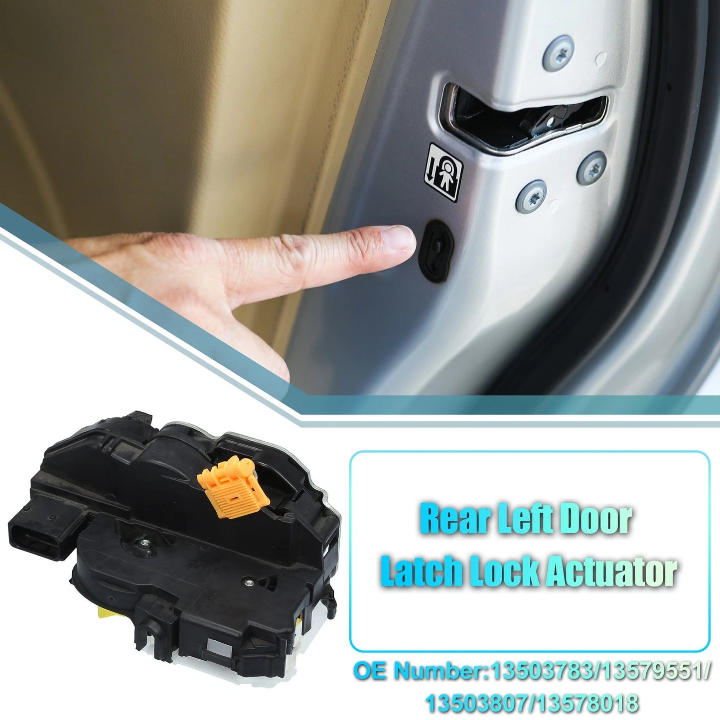 Rear Left Door Latch Lock Actuator for Chevy Cruze (2011–2014) 13503783