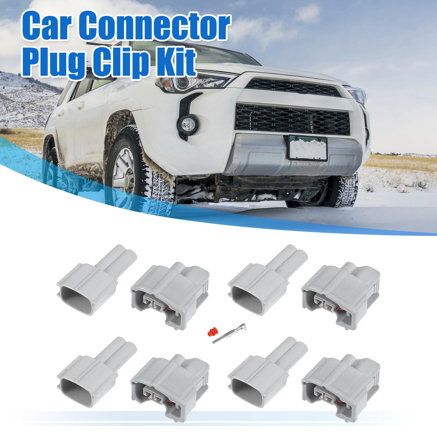 Set of 4 Fuel Injector Connectors for Toyota (No. 9098011875)