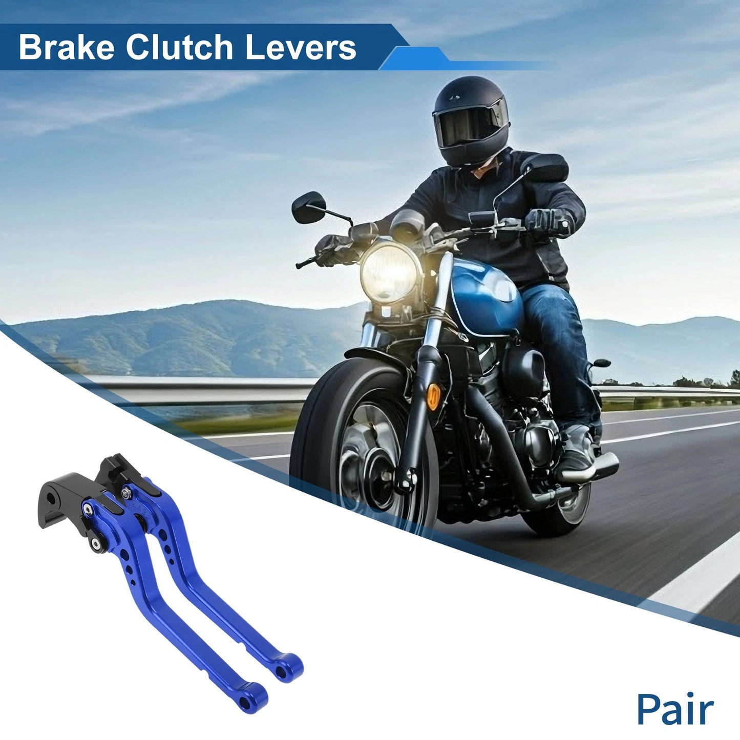Short Brake Clutch Levers for Honda CBR1000RR/FIREBLADE/SP (2008–2019) Blue