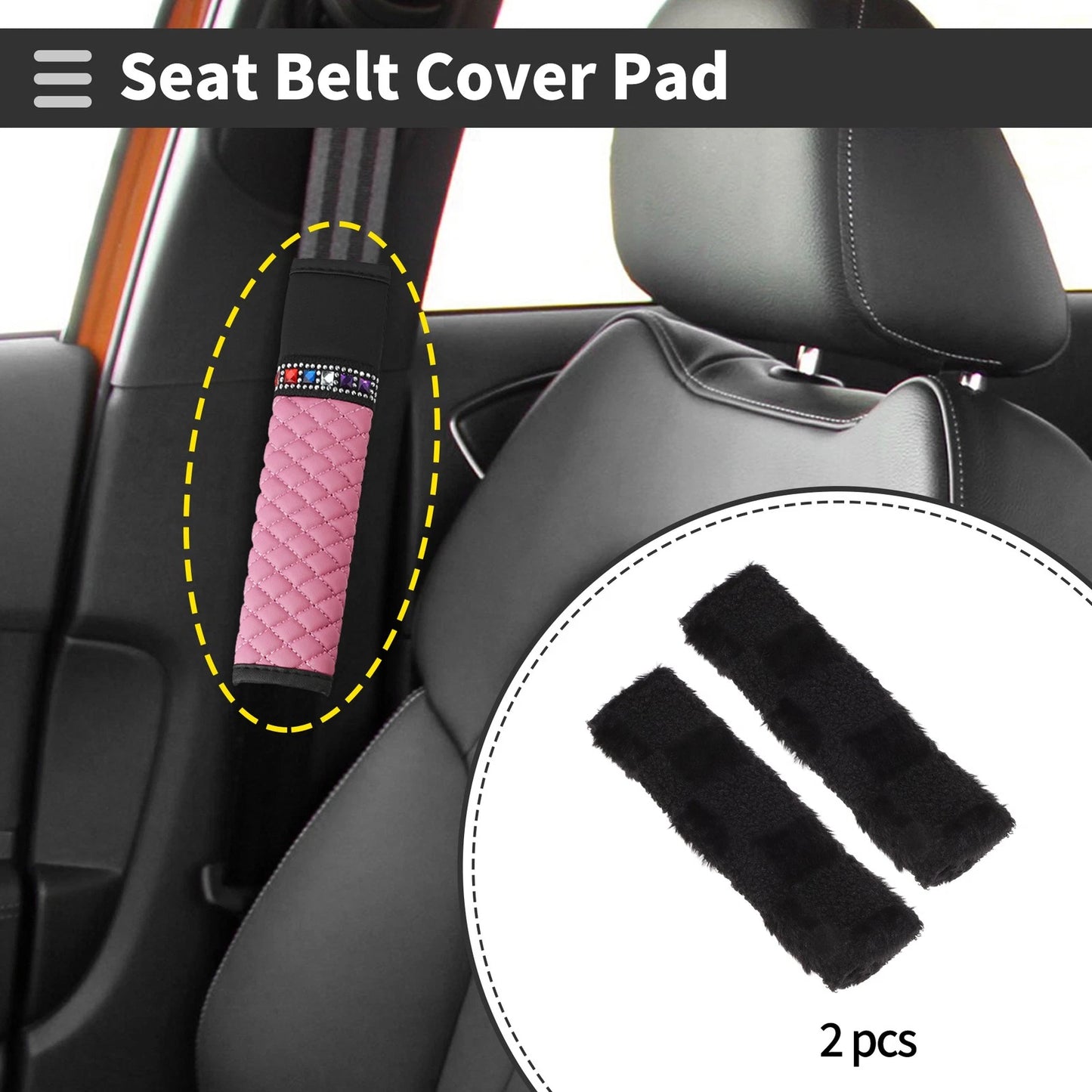 Seat Belt Cover Pad for Universal Fit (24cm)