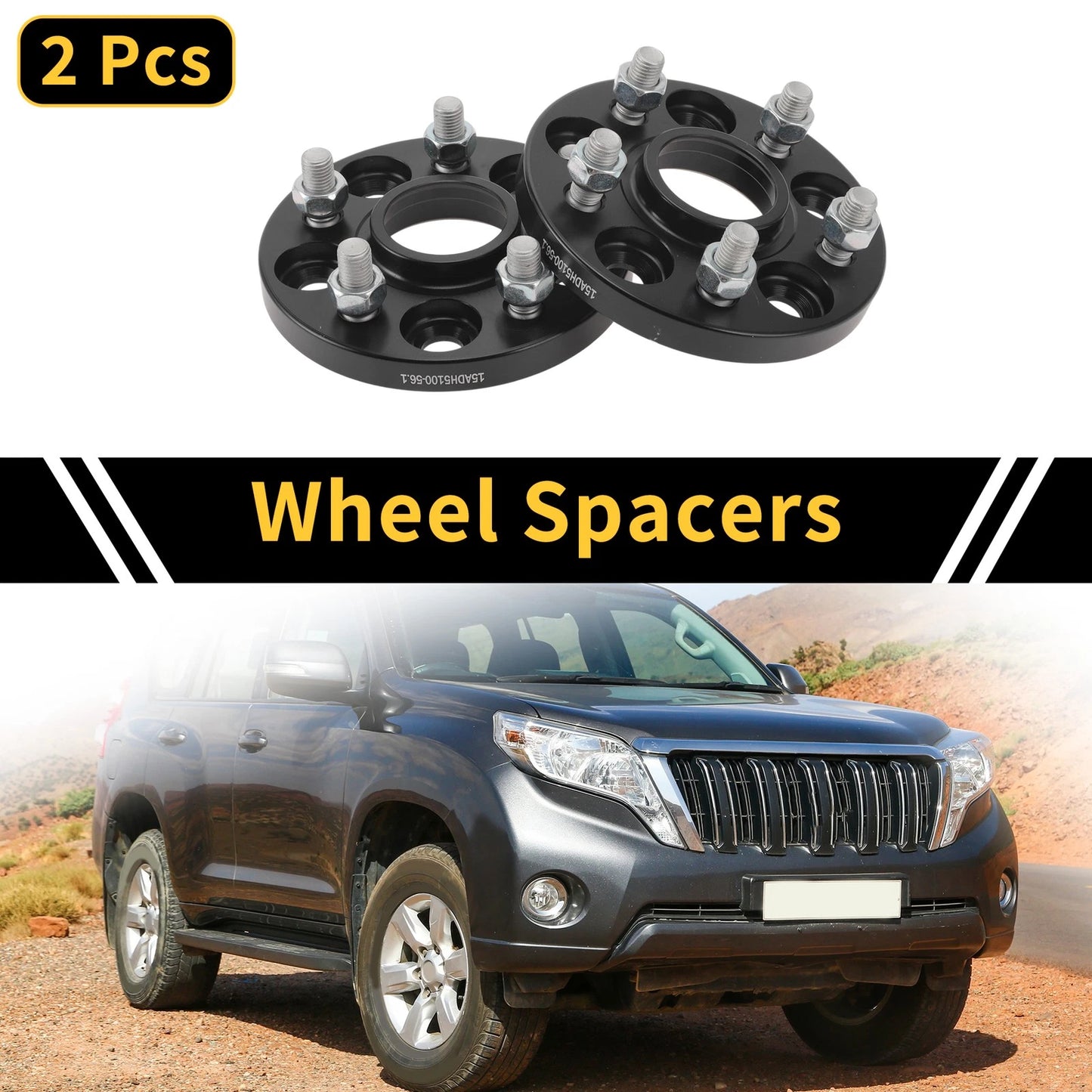 2 Pcs Wheel Spacers 5x100mm 54.1mm M12x1.5 for Toyota Land Cruiser (2003–2007)