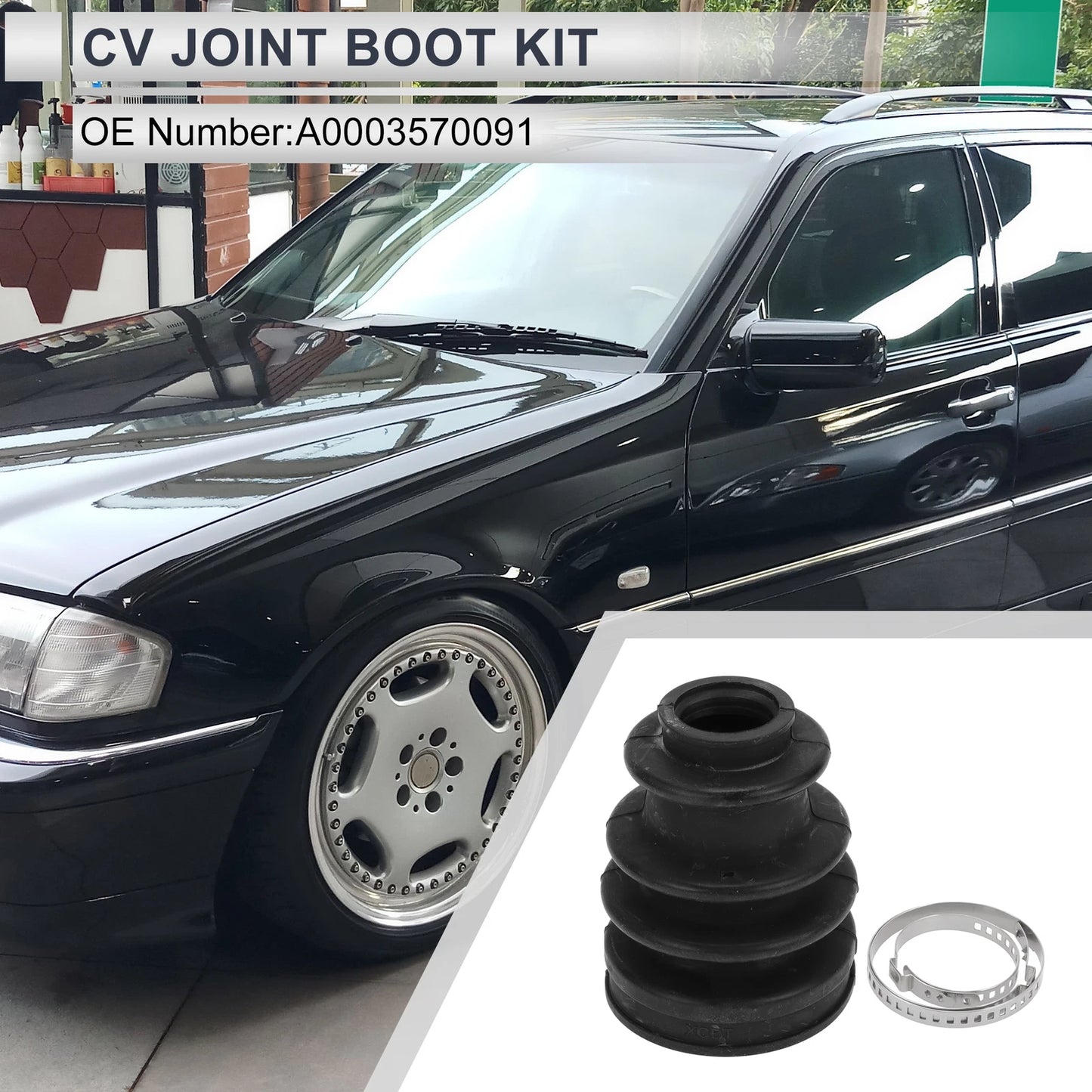 Outer CV Joint Boot Kit with Clamps for Mercedes-Benz 180C (1960–1963)
