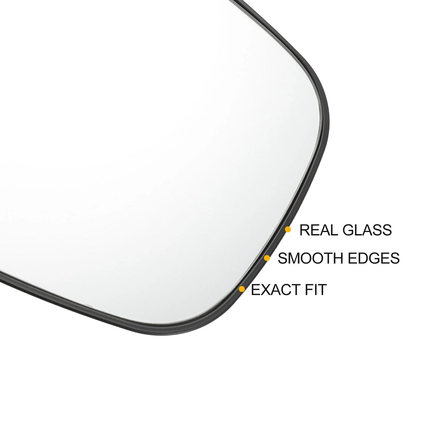 Heated Left Side White Mirror Glass for Hyundai I10 (2007–2010)