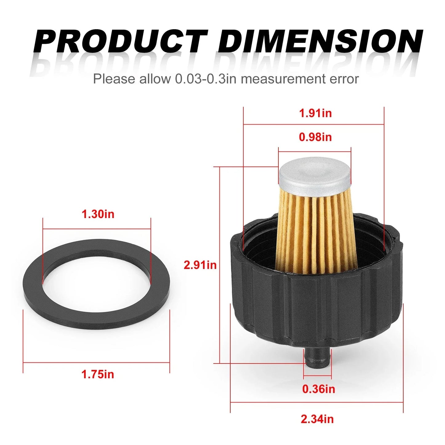 Gas Tank Fuel Filter for Yamaha G9-A, G11-A, G21-A (1991–2004)