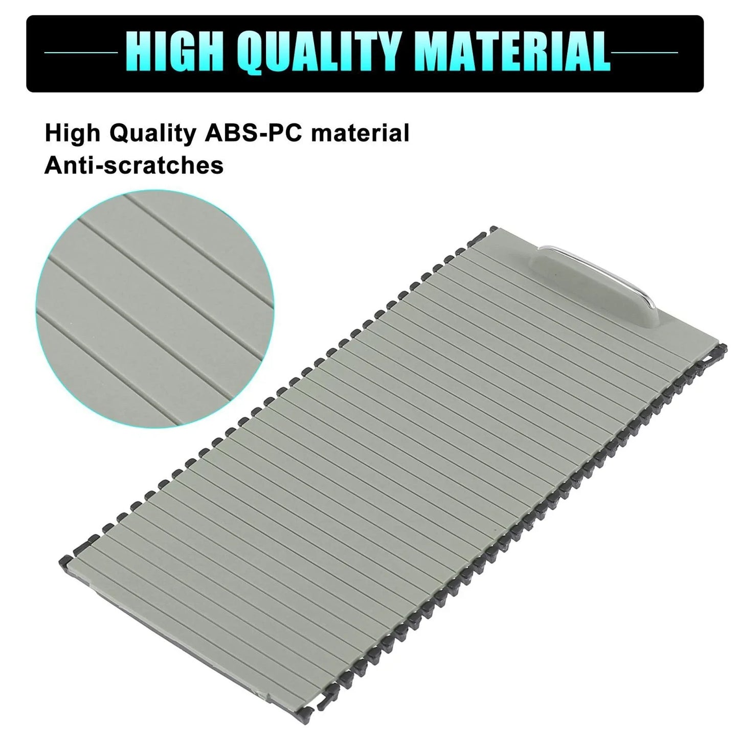 Car Center Console Roller Blind Cover Gray for Mercedes Benz C-Class (2007-2014)