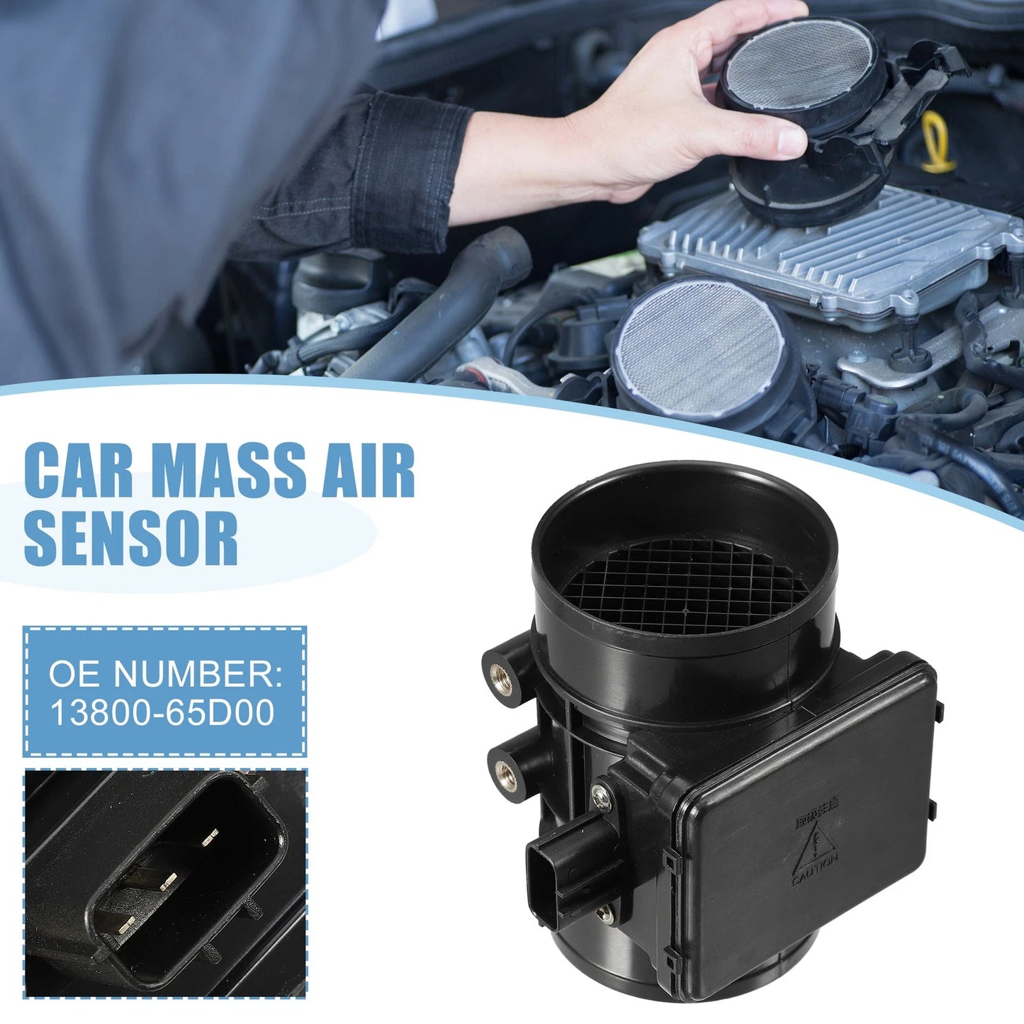 Mass Air Flow Meter MAF Sensor for Suzuki Vitara (1999–2003) 13800-65D00