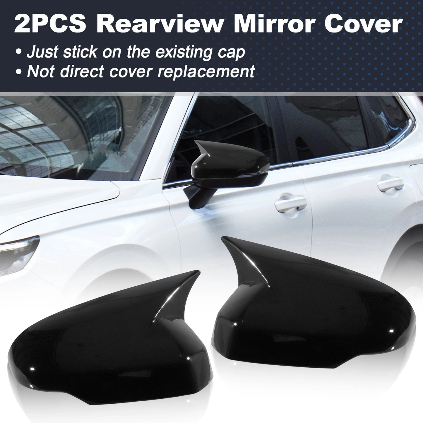 2PCS Ox Horn Rear View Mirror Cover for Honda CRV (2023–2025)