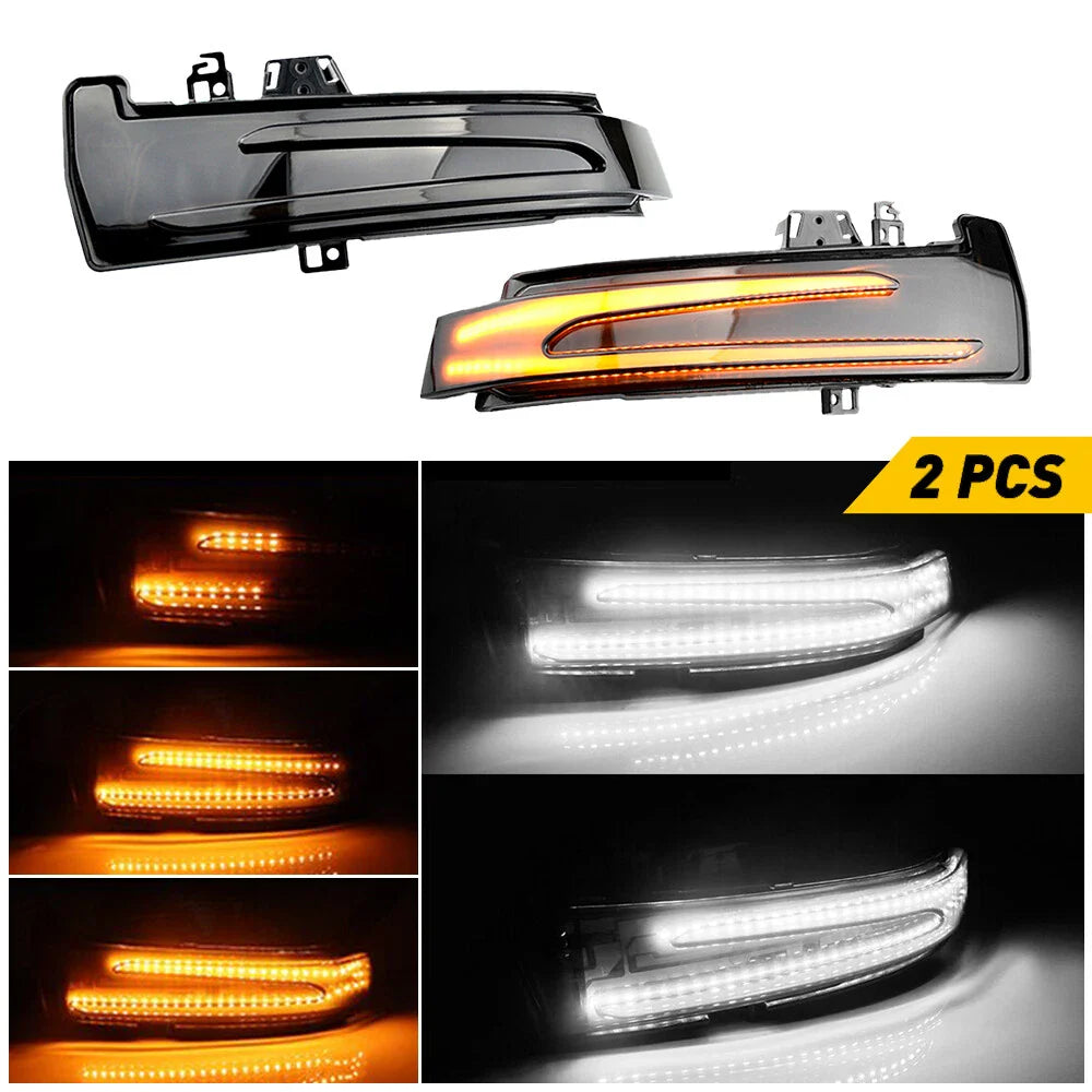 2 x LED Mirror Turn Signal Puddle Light for Mercedes-Benz C-Class (2007–2014)