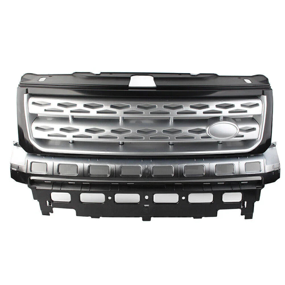 Black & Silver Front Grille Mesh for Land Rover Freelander 2 (2010-2016)