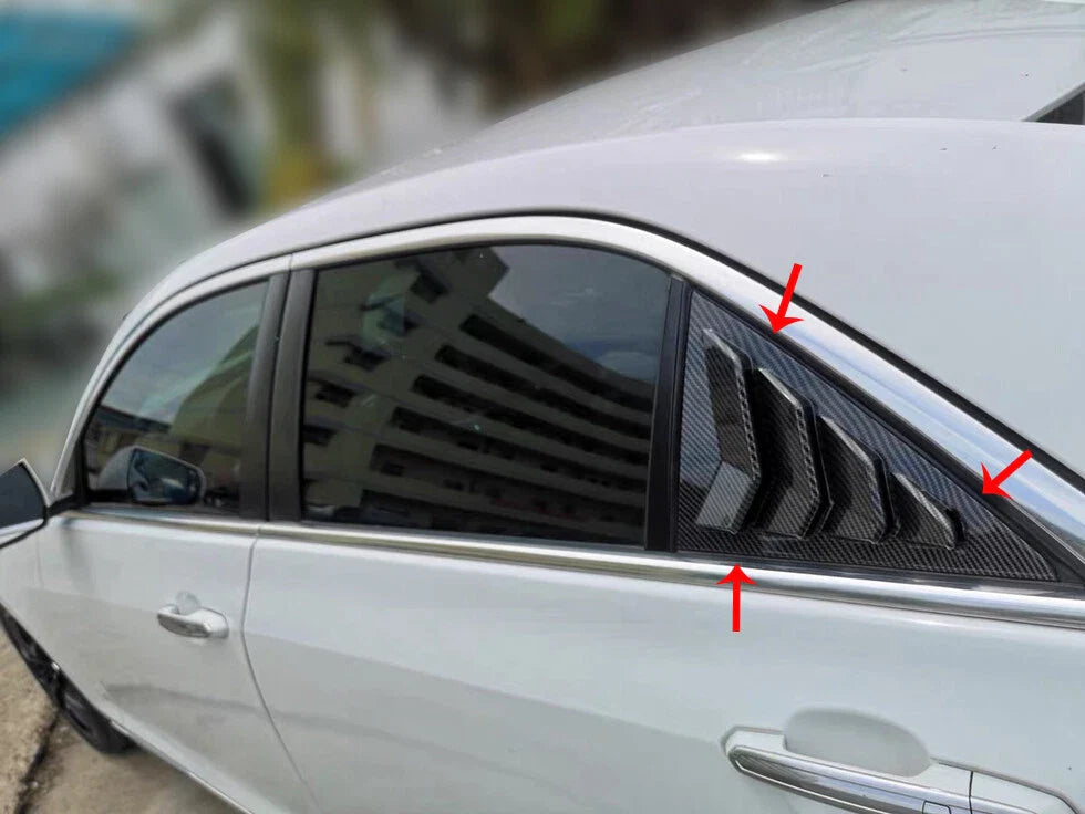2 x Carbon Fiber Side Window Louver Shutter Cover for Cadillac ATS (2013–2019)