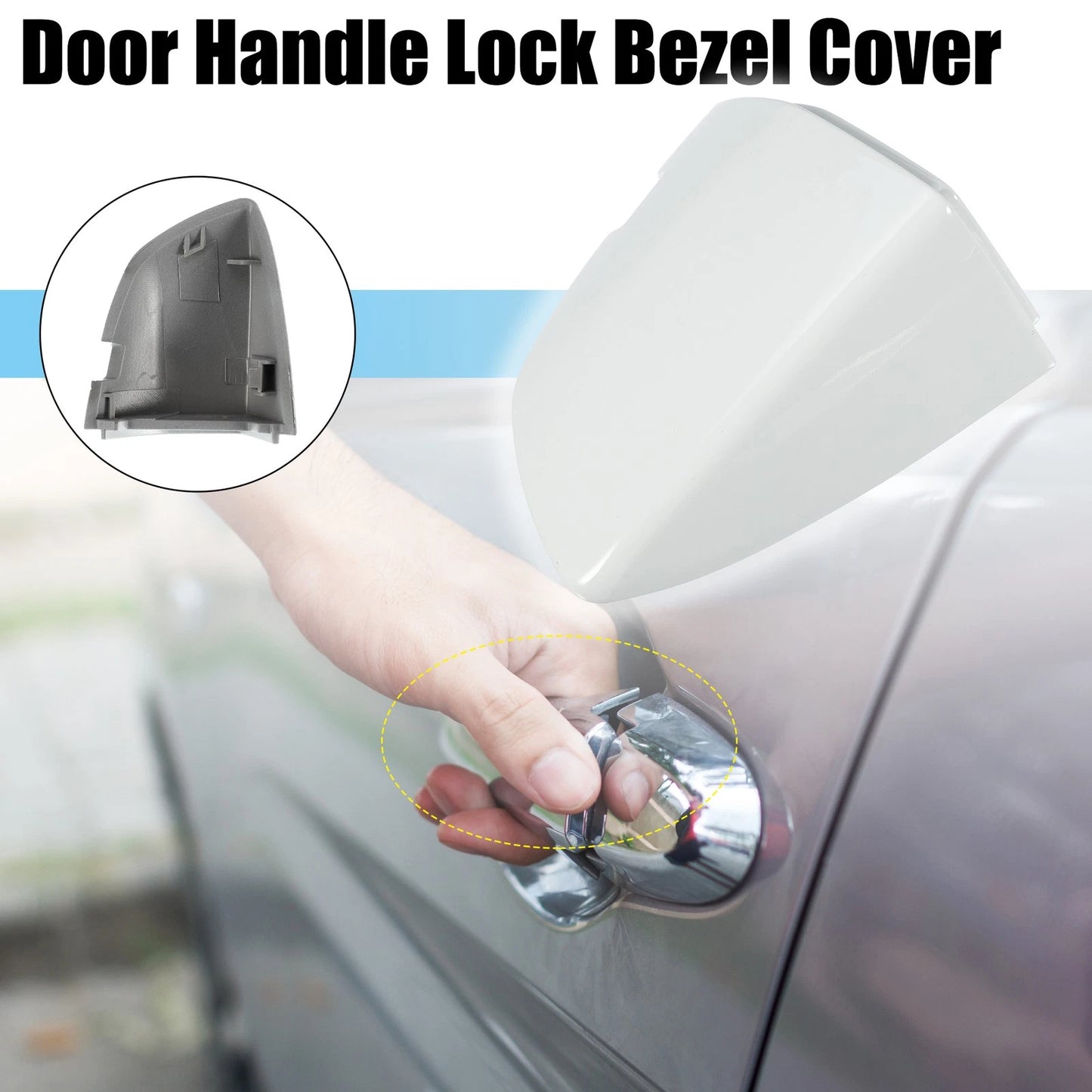 Front Left Door Handle Cover for Volkswagen Jetta (2011–2018) - White