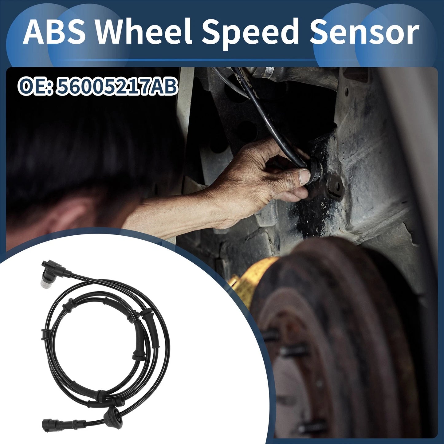 ABS Wheel Speed Sensor No. 56005217AB for Jeep Cherokee (1994–2001) Front