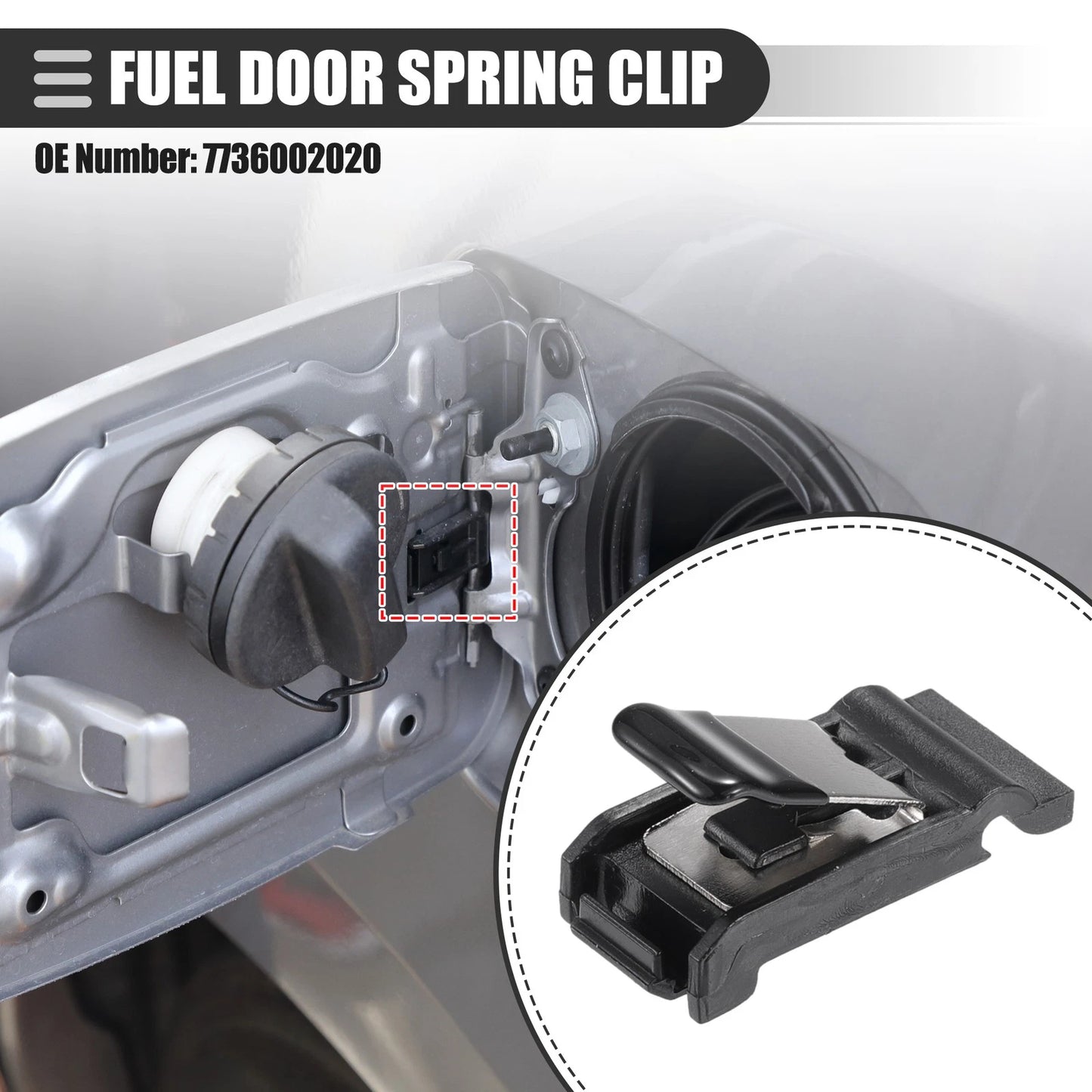Fuel Door Spring for Toyota Camry (2012–2019) No. 7736002020 Black