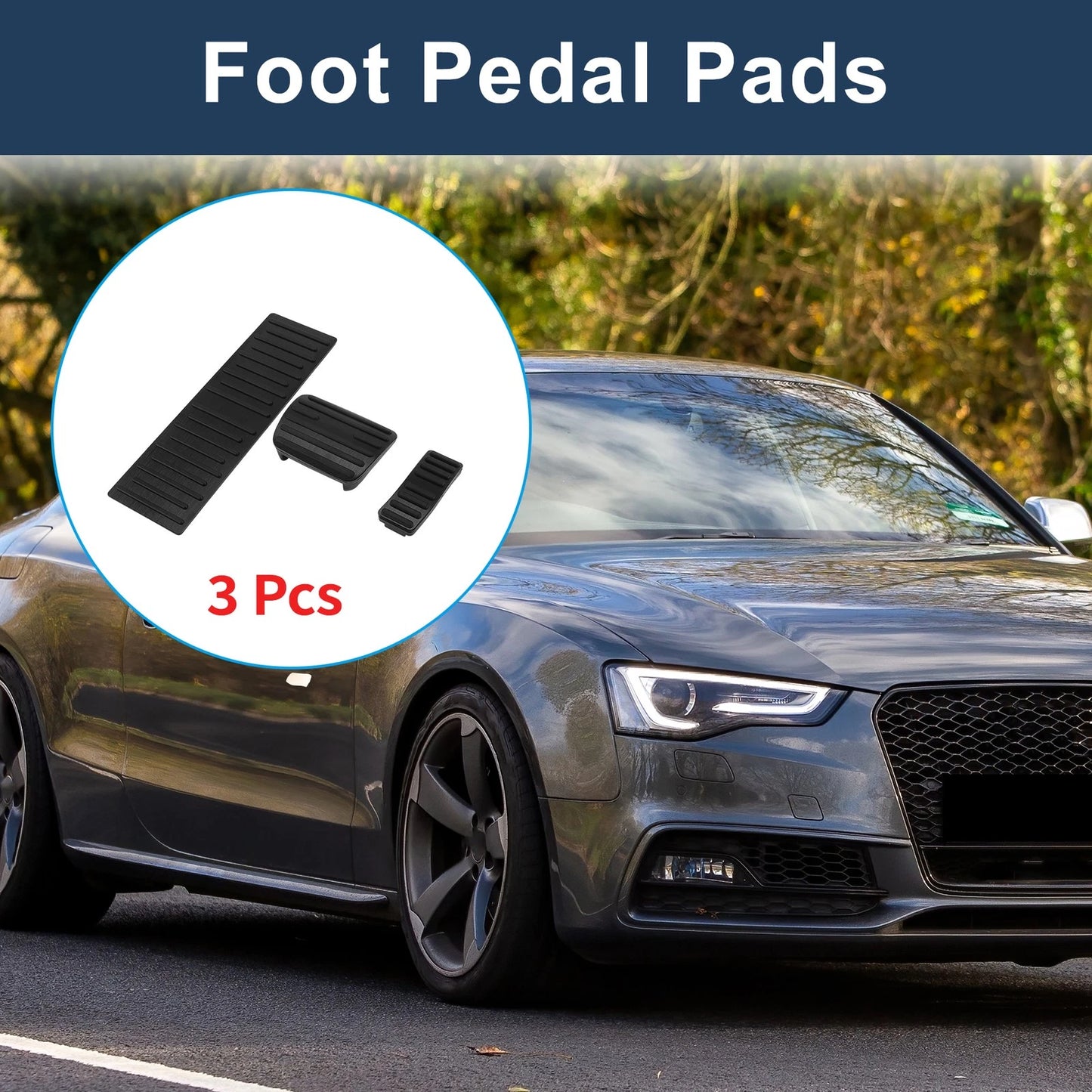 3 Pcs Accelerator Pedal Covers for Audi A4 A5 A6 Q5 (2014–2020)