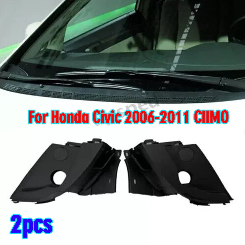 1 Pair Windshield Wiper Arm Cowl Vent Trim Cover for Honda Civic (2006–2011)