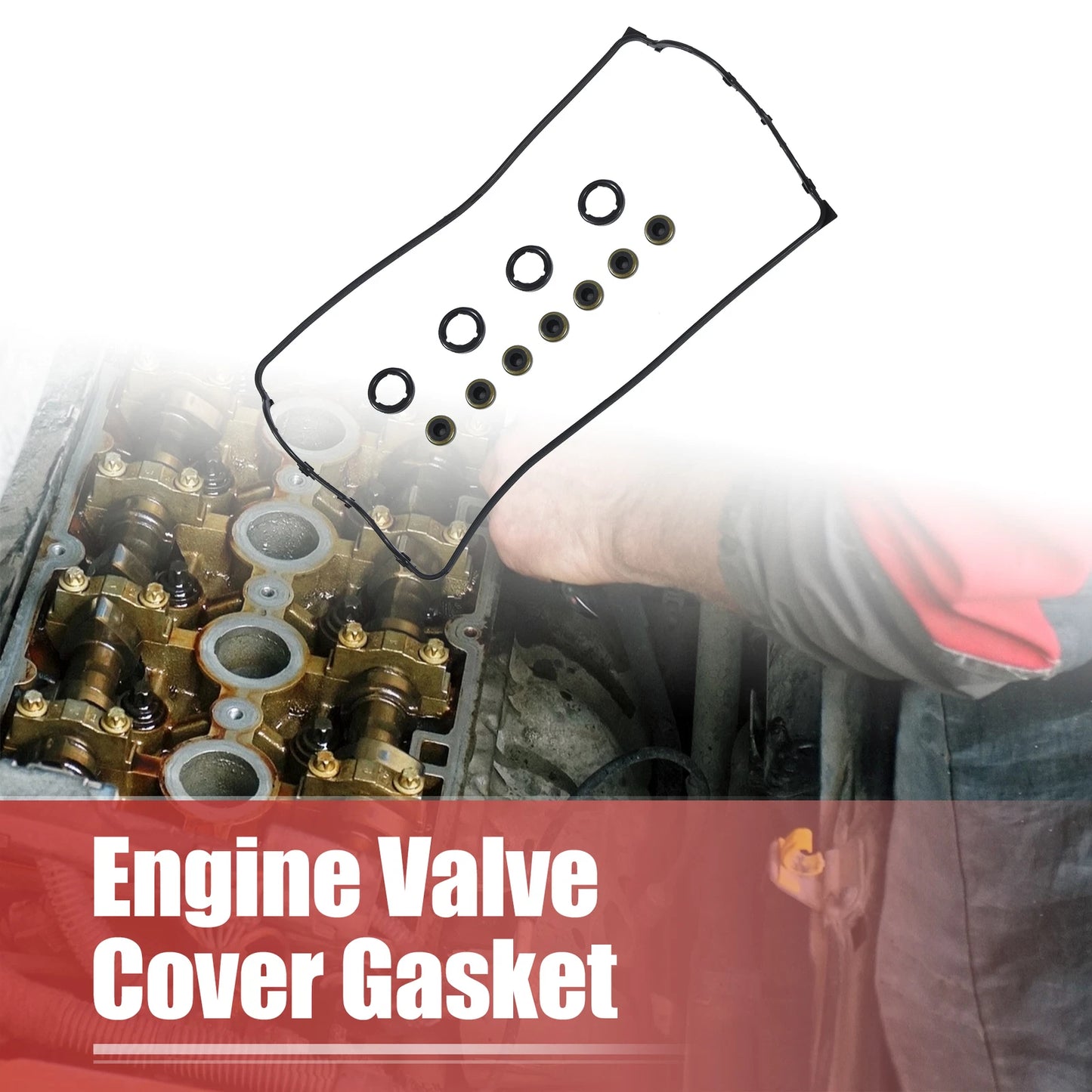 Set of 1 Auto Engine Valve Cover Gasket for Honda CR-V (1997–2001) 12341-PR4-A00