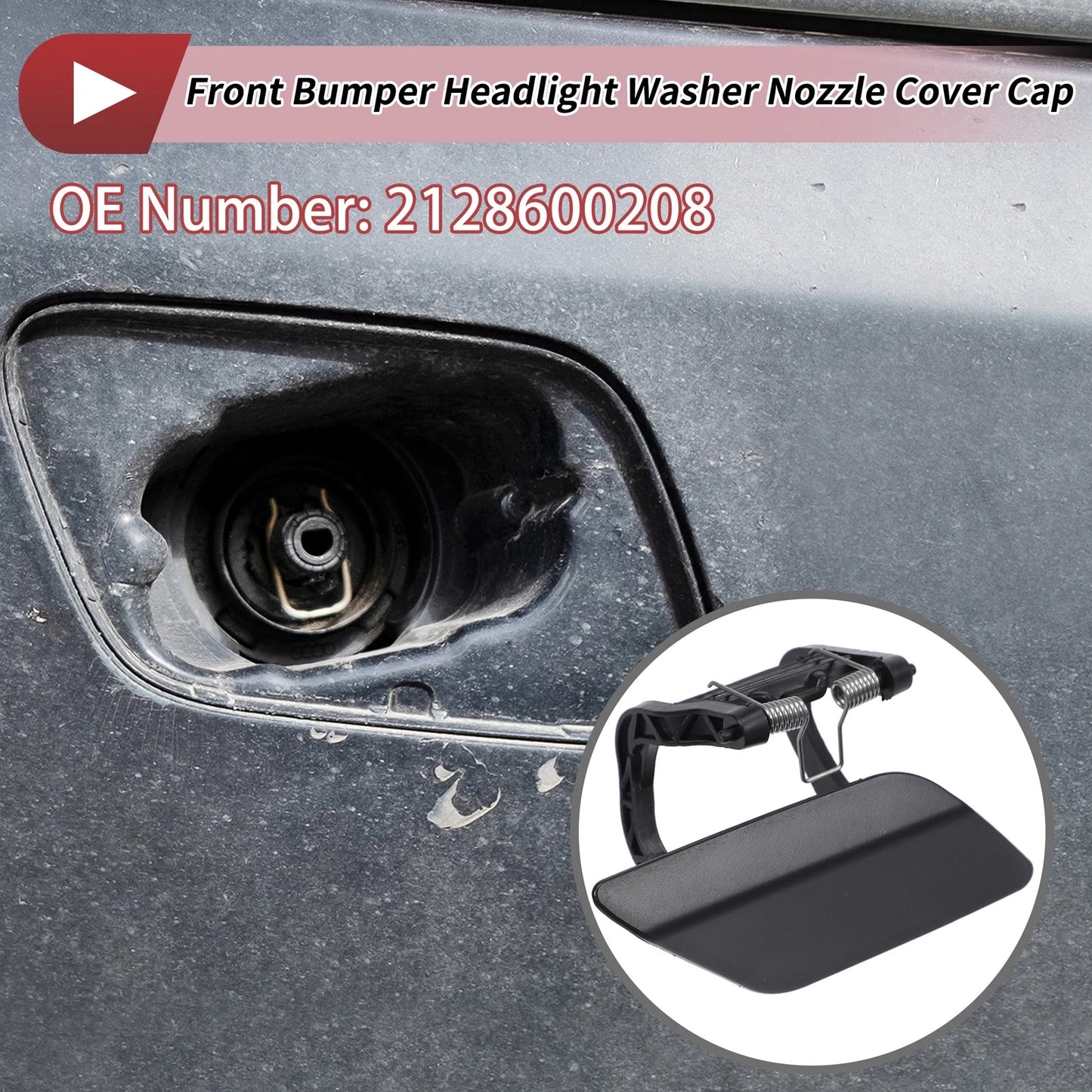 Front Right Headlight Washer Nozzle Cover Cap for Mercedes Benz
