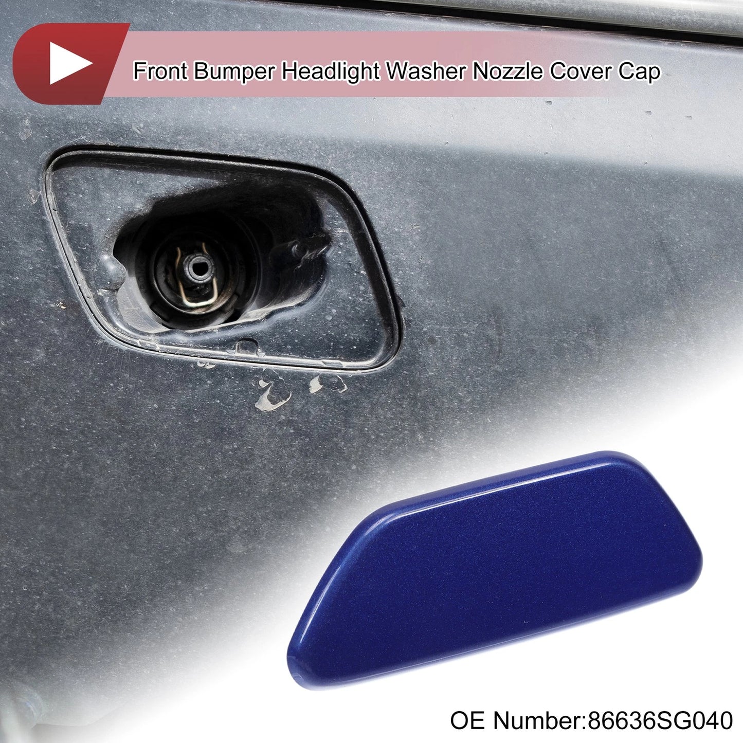 Front Left Washer Nozzle Cover Cap for Subaru Forester (2013–2015) Blue