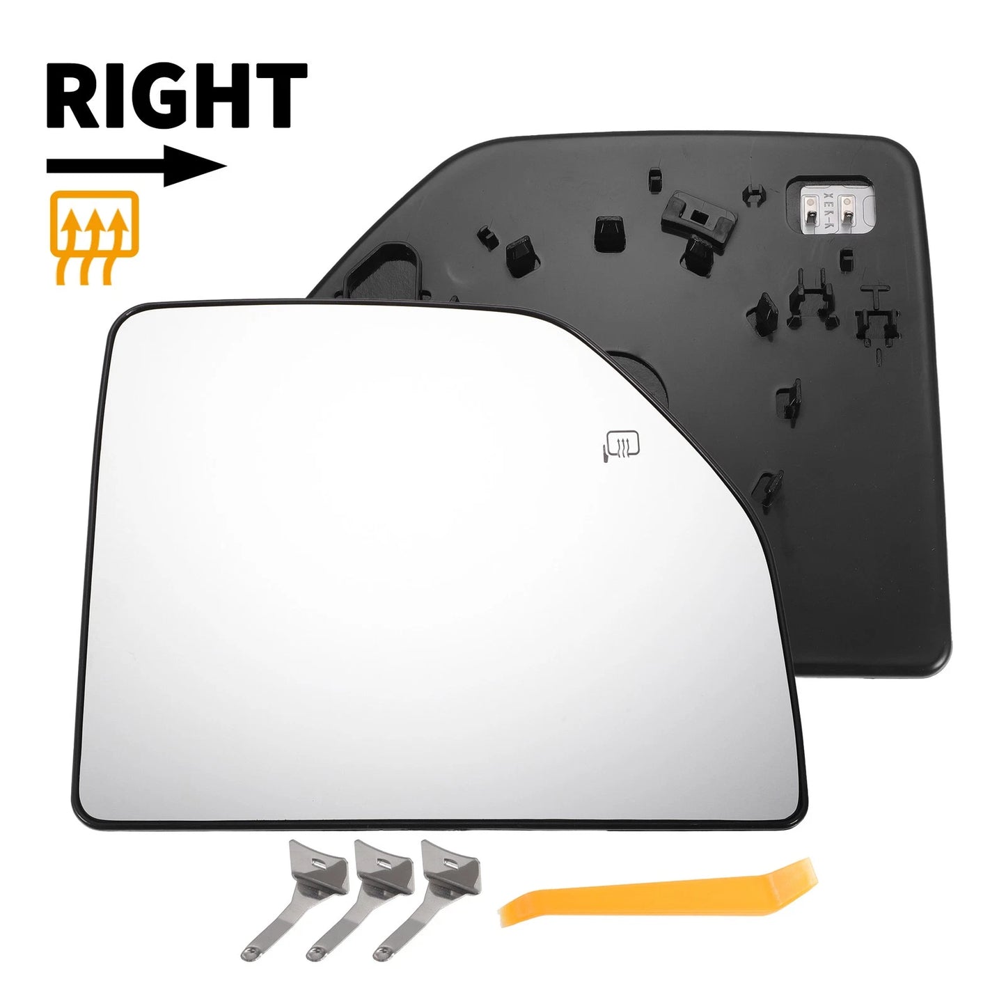 Right Side Heated White Mirror Glass for Ford F150 F250 F350 F450 (2004–2023)