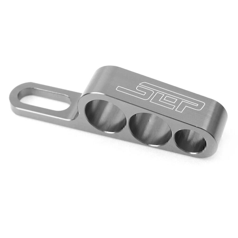 Universal 6mm Motor Three Pipes Bracket for Waste Oil Tube - Titanium