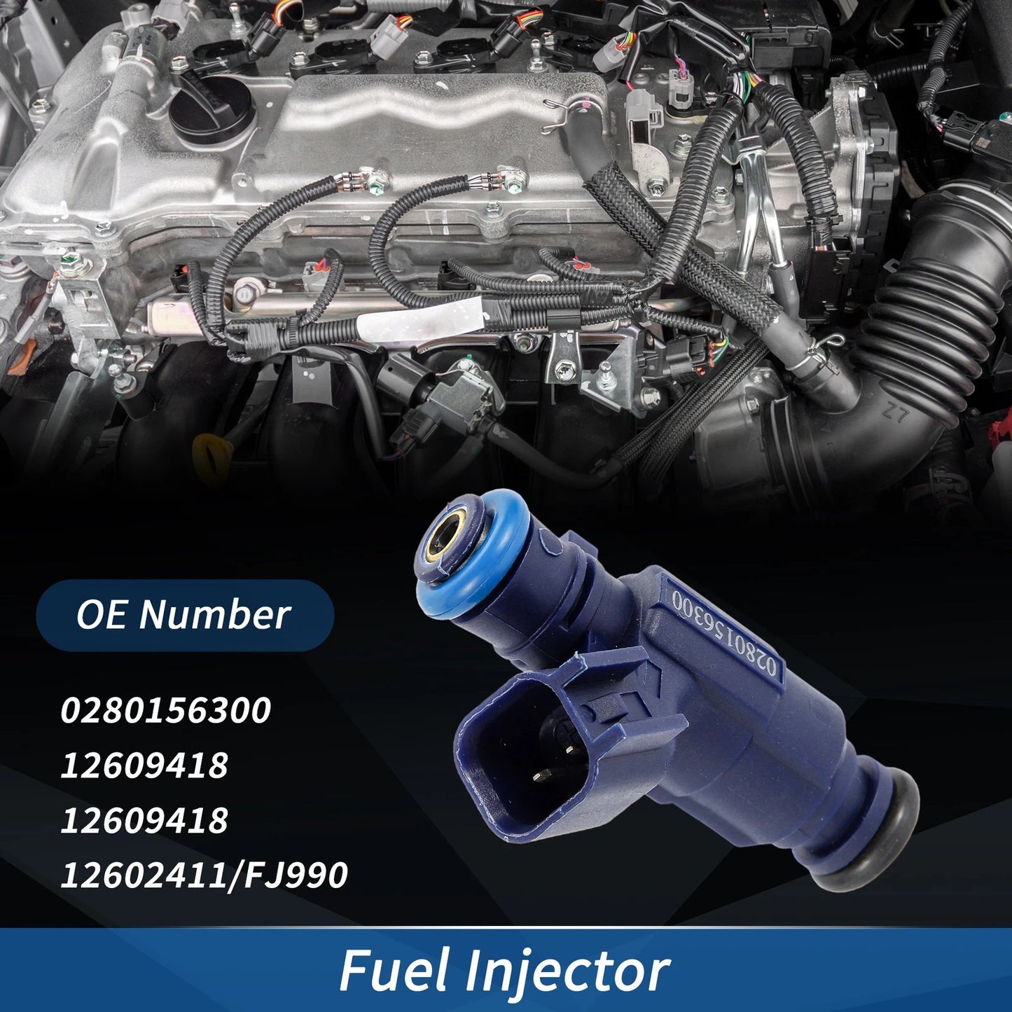 1Pc Fuel Injector No.0280156300/12609418 for Chevrolet Equinox (2008–2009)