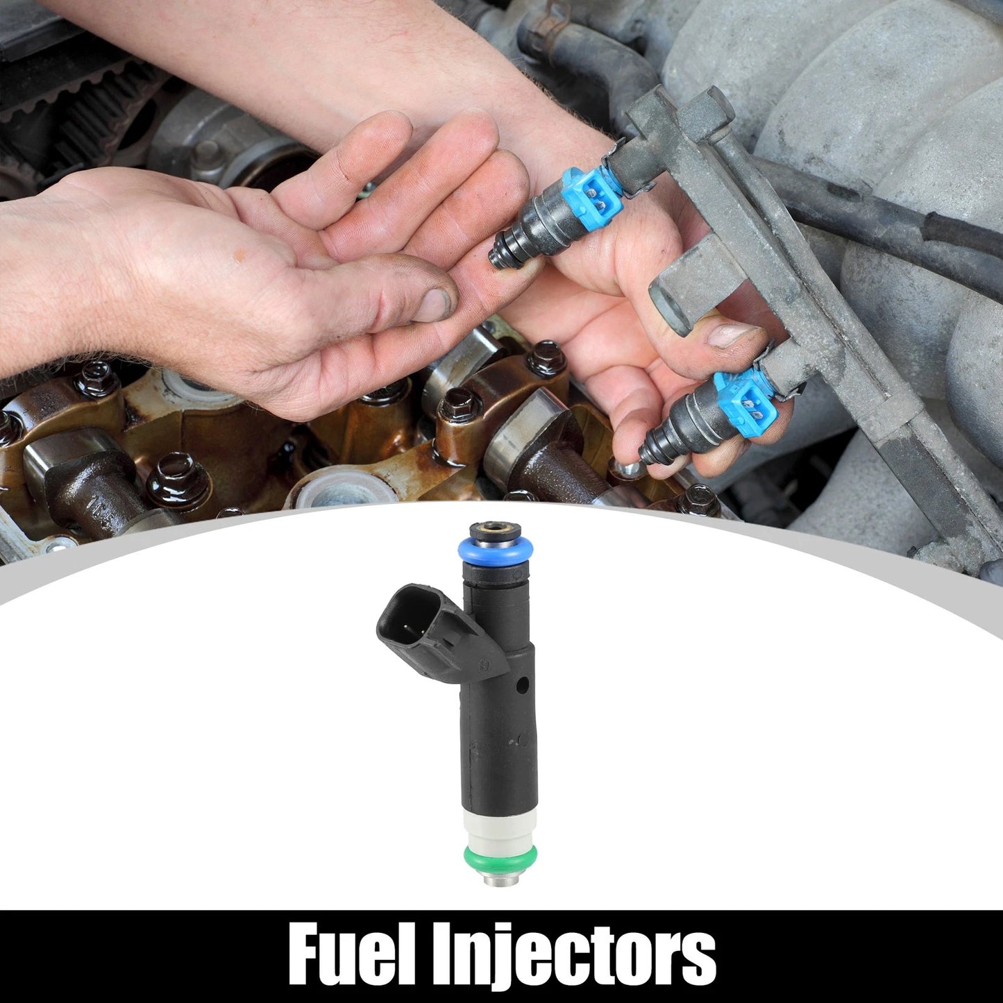 1 Pcs Fuel Injector for Ford F-150 (2004–2008) Metal Black