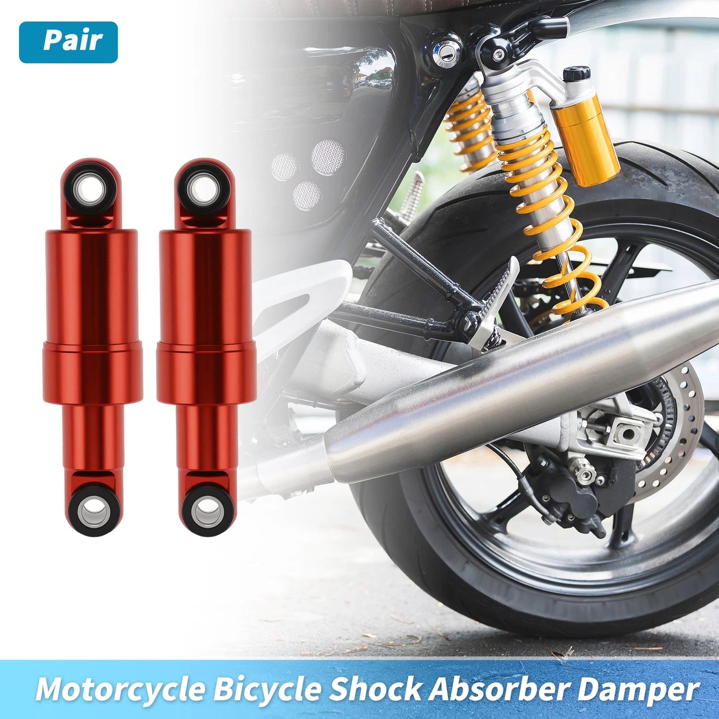 Rear Shock Absorber 110mm 750lbs for Bicycle Motorcycle (Universal)