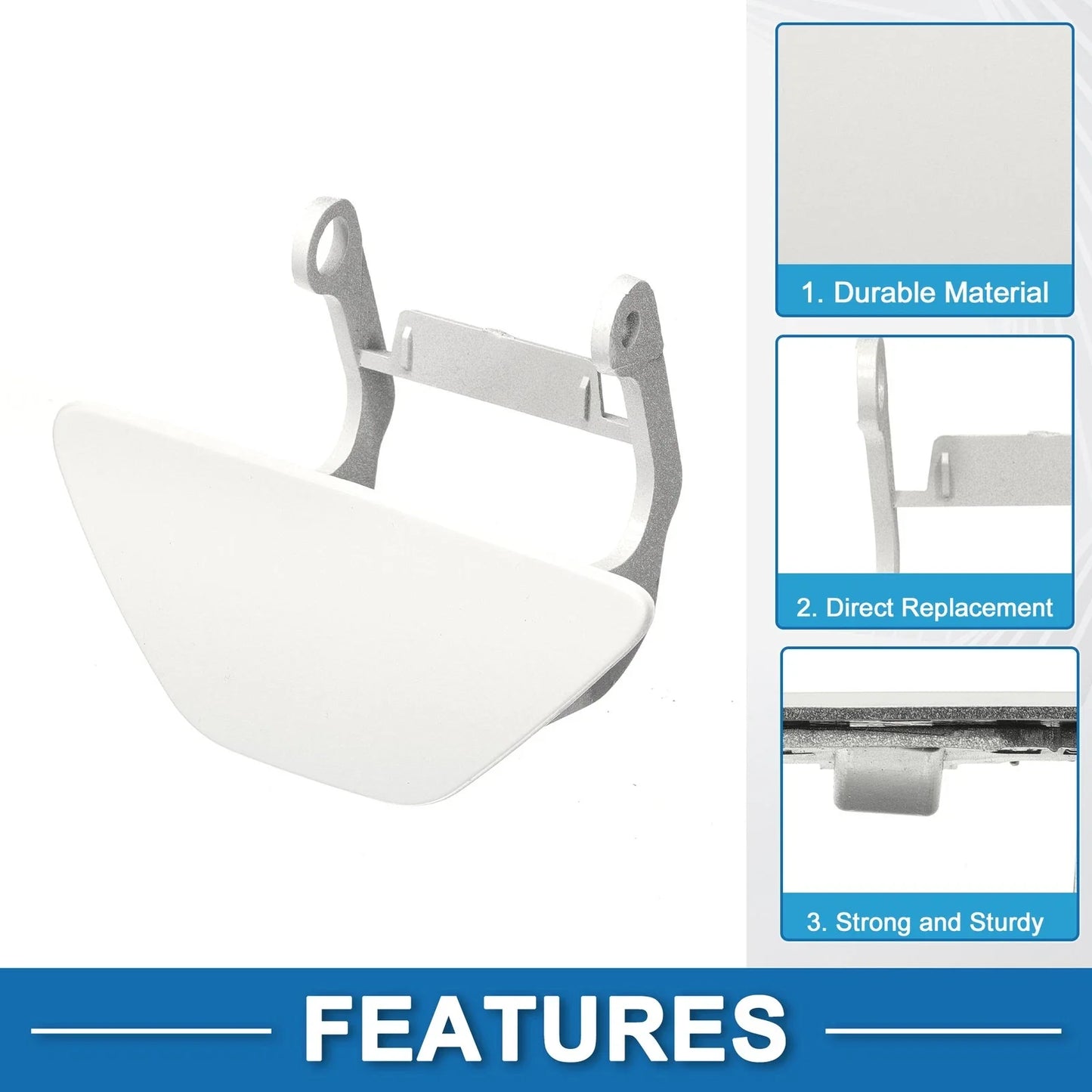 Front-Right Washer Nozzle Cover Cap for BMW 528i (2014-2016) White