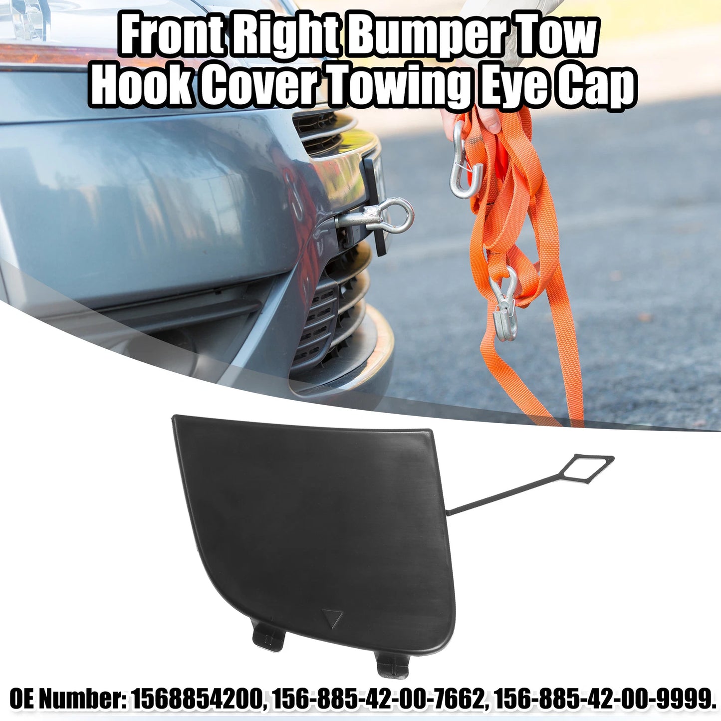 Front Right Tow Hook Cover for Mercedes-Benz GLA (2015–2020)