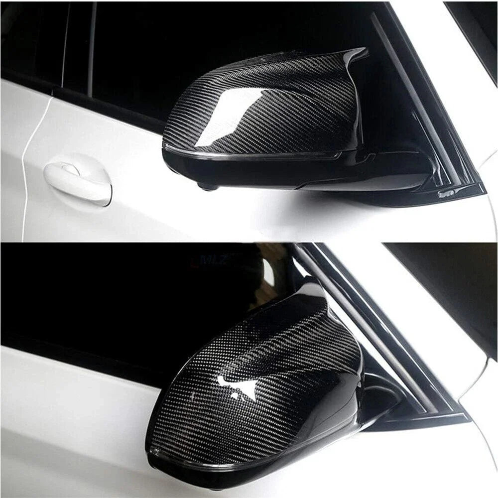 Real Carbon Fiber Side Mirror Cover Caps for BMW G05 X5, G01 G03, X4 (2018-2023)