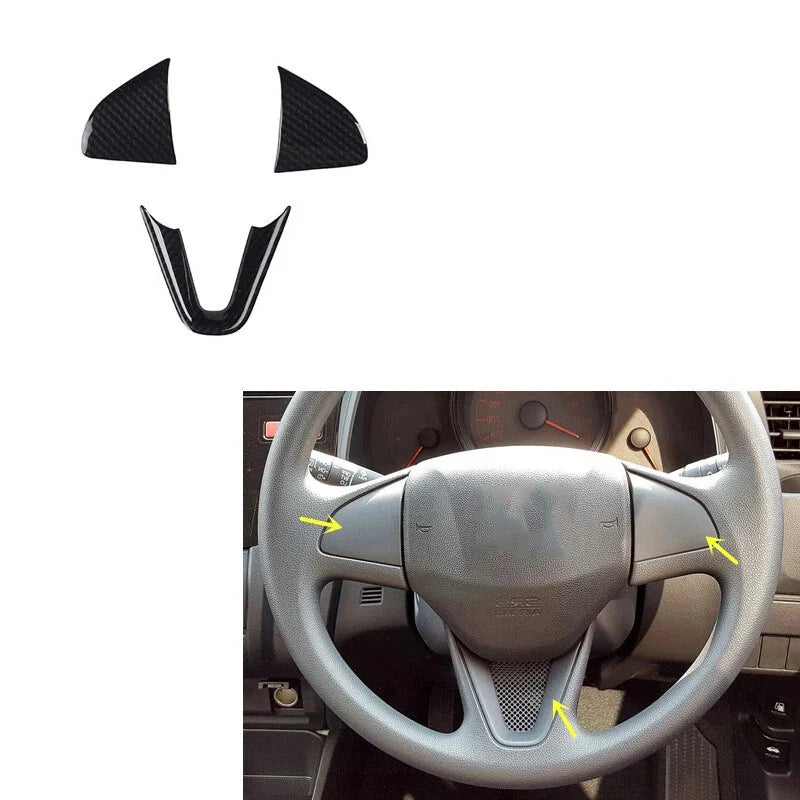 Carbon Fiber Accessory Interior Cover Trim for Honda Fit GK3 GK5 (2014–2020)