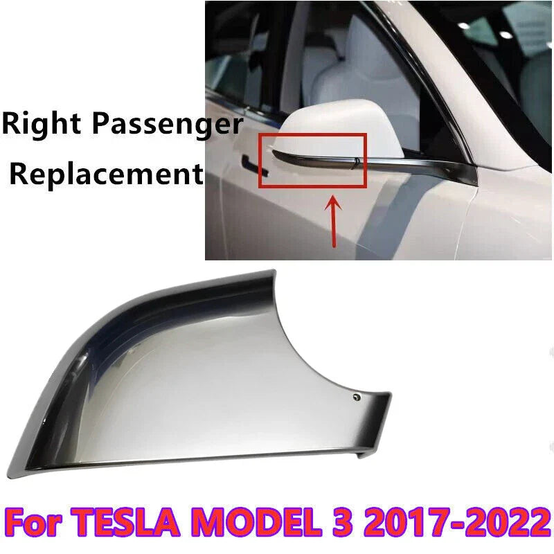 Right Passenger Side Mirror Cover Lower Bottom Holder for TESLA MODEL 3 (2017–2023)