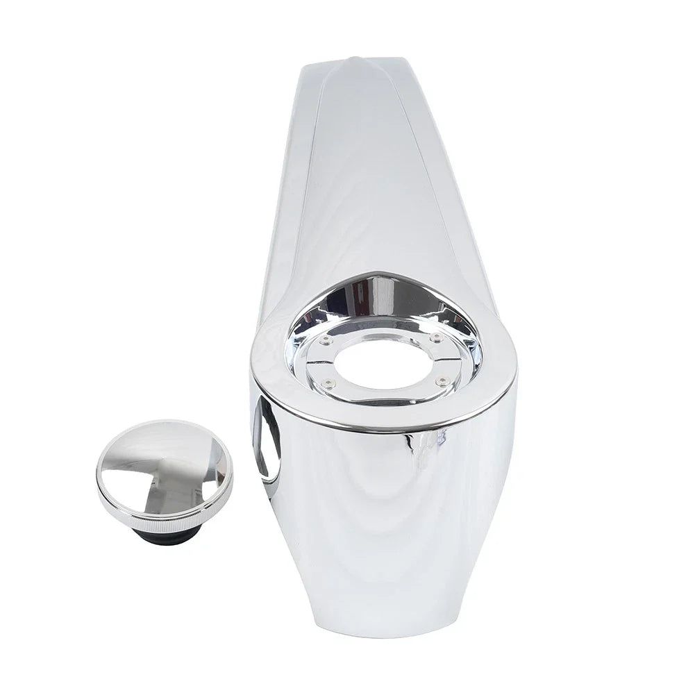 Chrome Stretched Dash Fuel Tank Console Panel for Harley Touring Baggers (1986-2007)