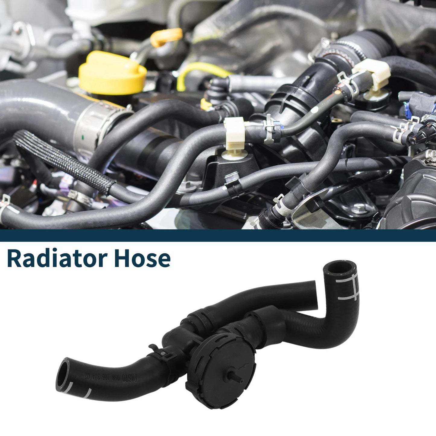 Radiator Hose for Porsche Cayenne (2011–2014) No. 95810637402 Rubber