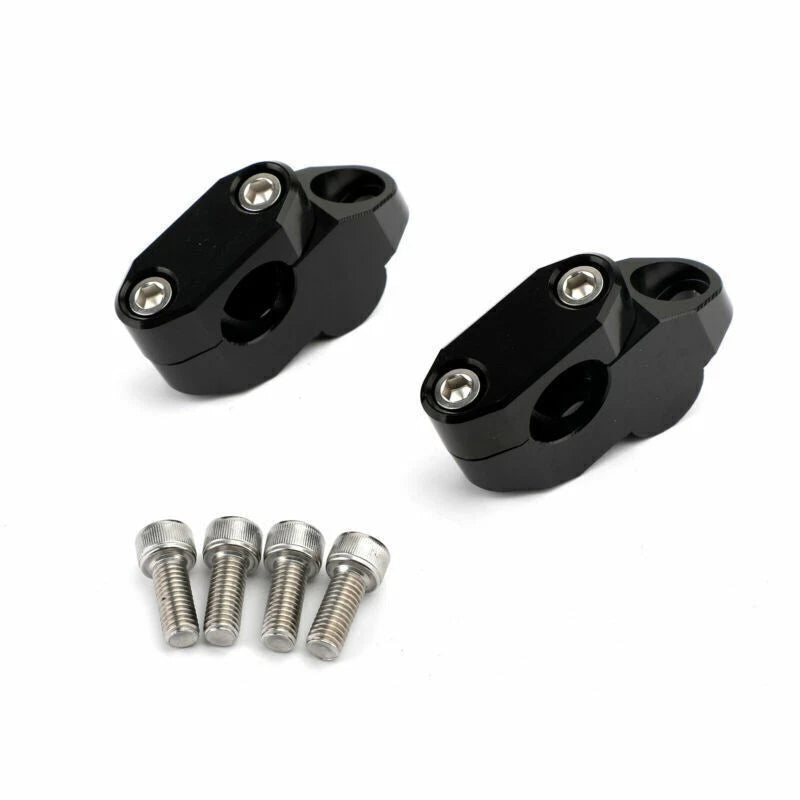 CNC Bridge Handlebar Flange Ø22mm H26mm Black for Yamaha Honda Motorcycle (FR)
