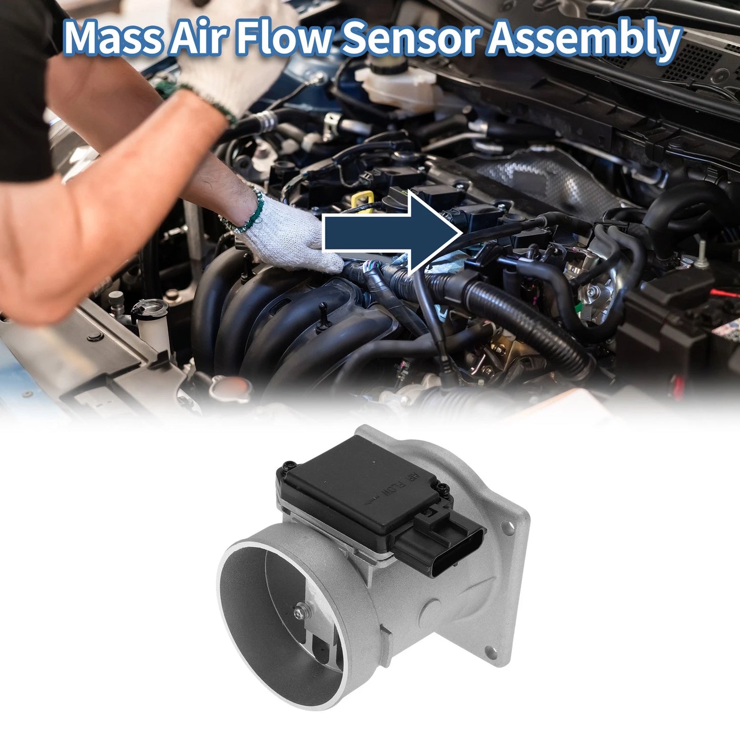 Mass Air Flow Sensor Assembly No.F5VF12B579BA for Ford F-350 (1999–2007)