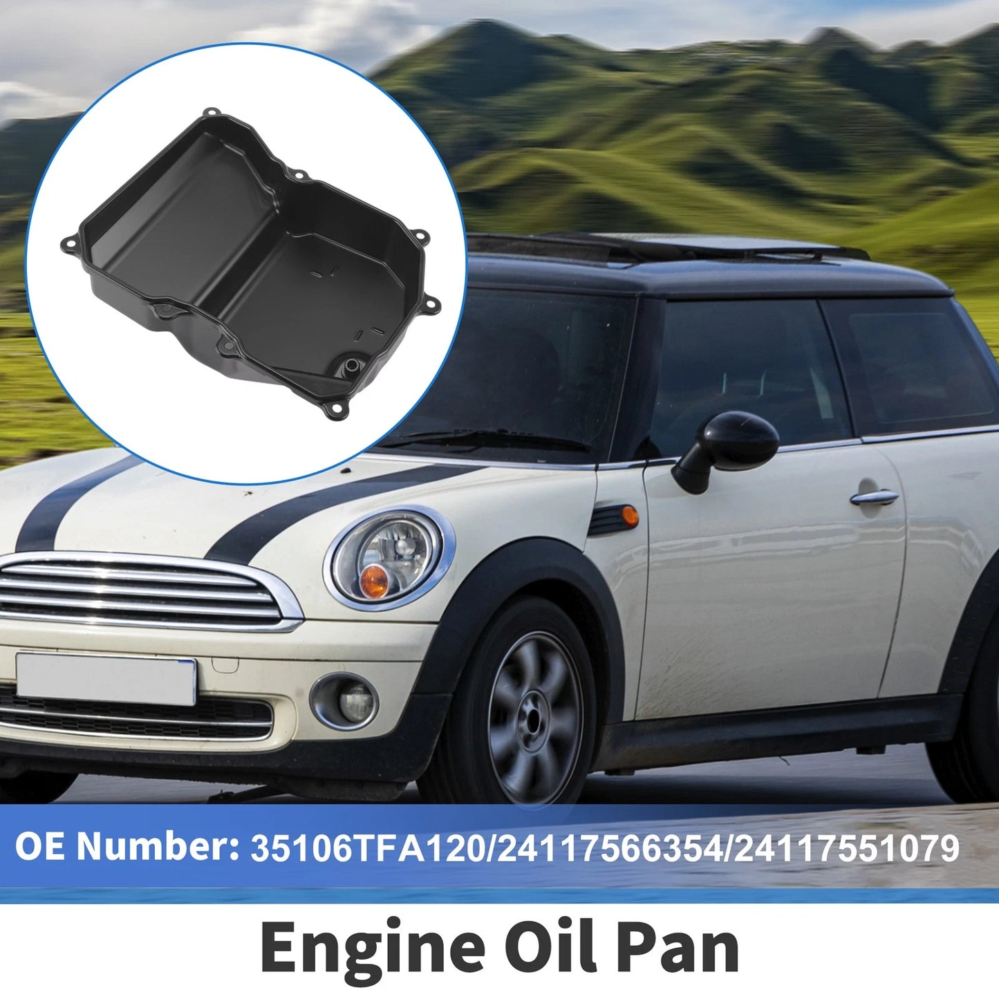1 Pcs Engine Oil Pan No. 35106TFA120/24117566354 for Mini Cooper (2007–2015)