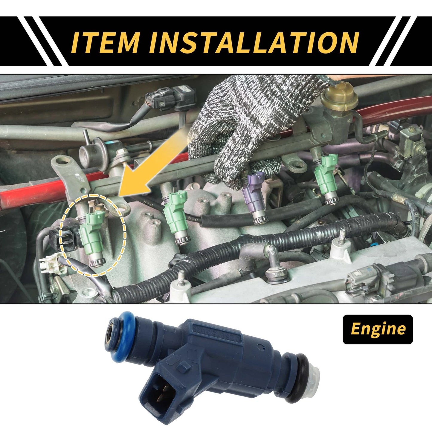 Fuel Injector for Ford Explorer (2002–2003) 4 Holes, Fuel Injection Nozzle