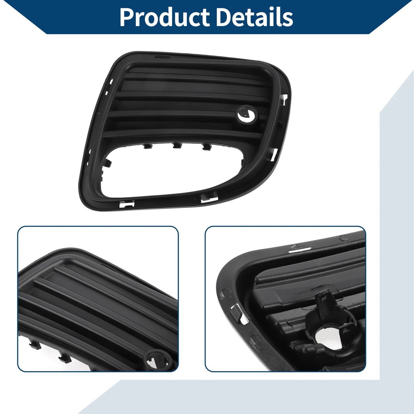 1 Pc Rear Right Fog Light Grill for Mini R56 (2005–2015) No. 51120413258 Black