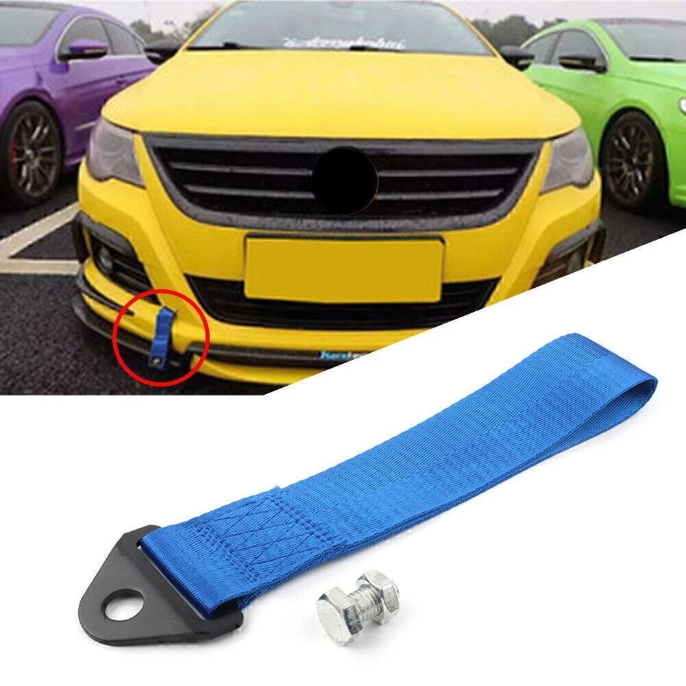 Tow Strap Belt for Universal Car Rear/Front Bumper (Green)
