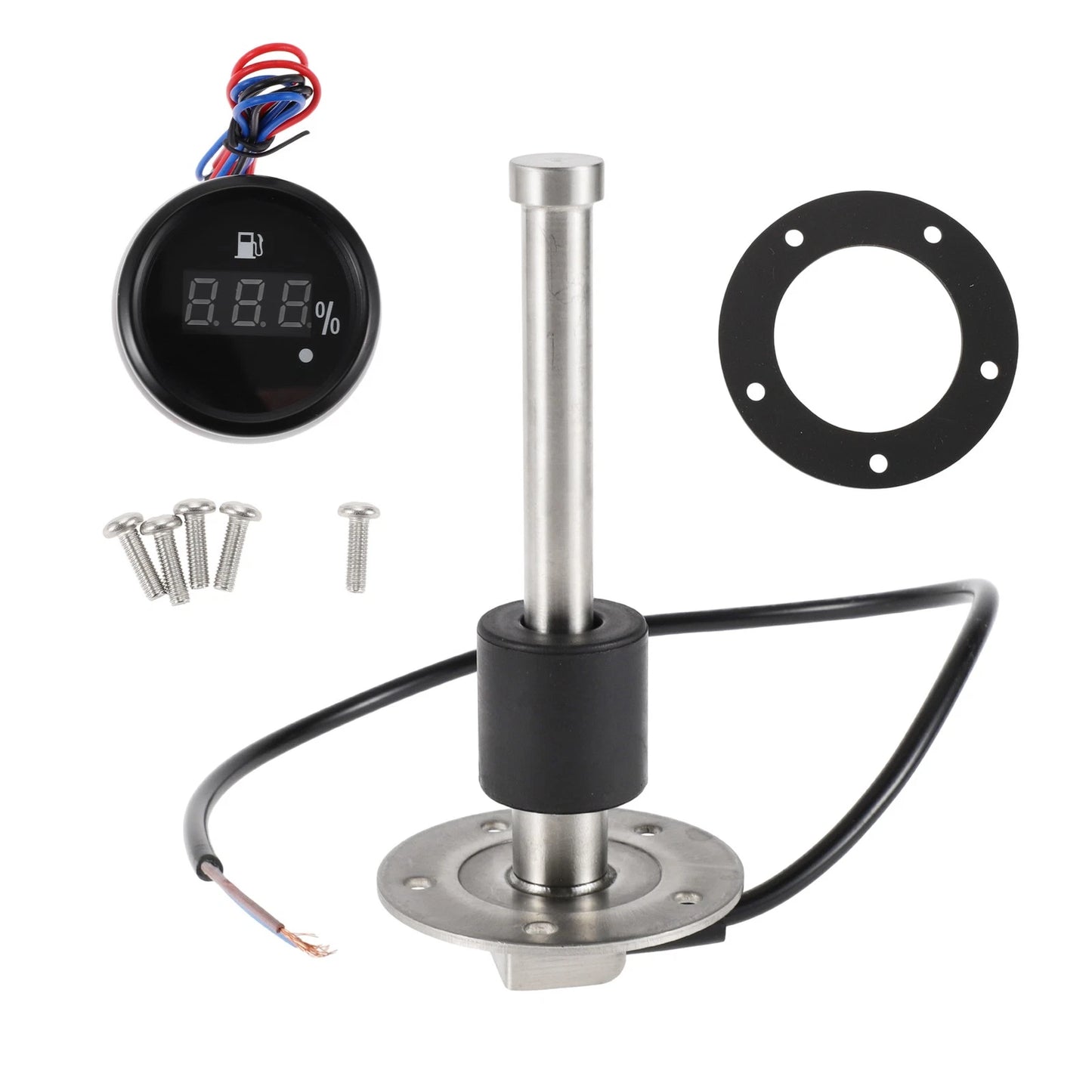 Fuel Sending Unit and Gauge Kit 0-190 Ohm 150mm for Boat Car