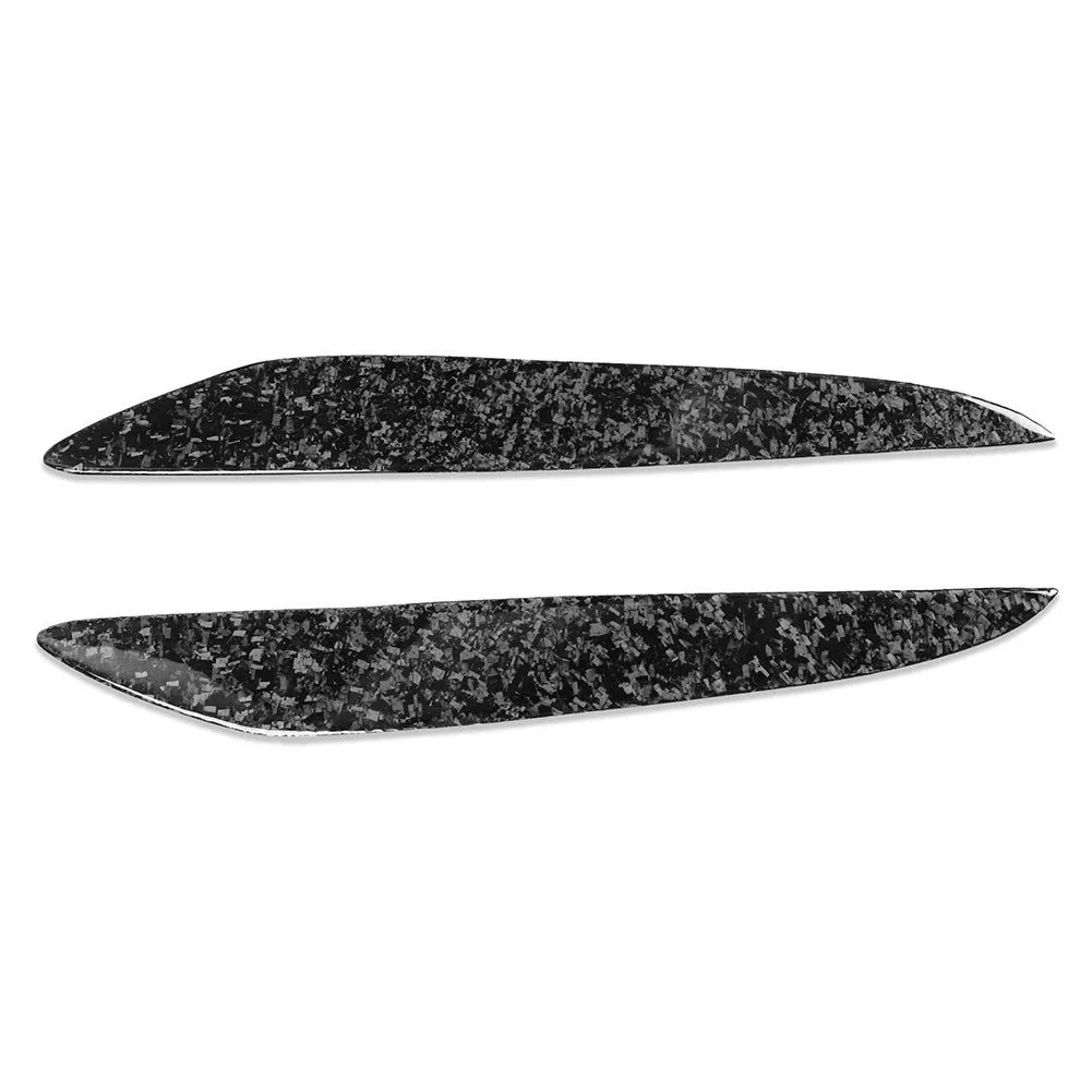 Headlight Eyebrow Eyelid Covers Forged Pattern Black for Mazda 3 (2009-2013)